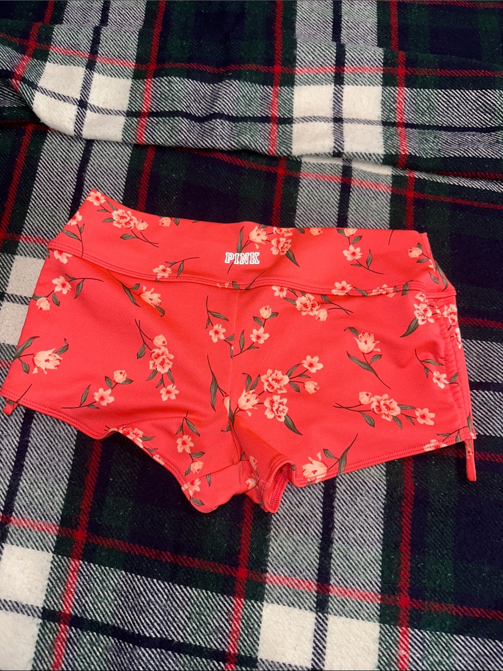 PINK Sport Gym to Swim Floral Swim Shorts Bikini Bottoms S